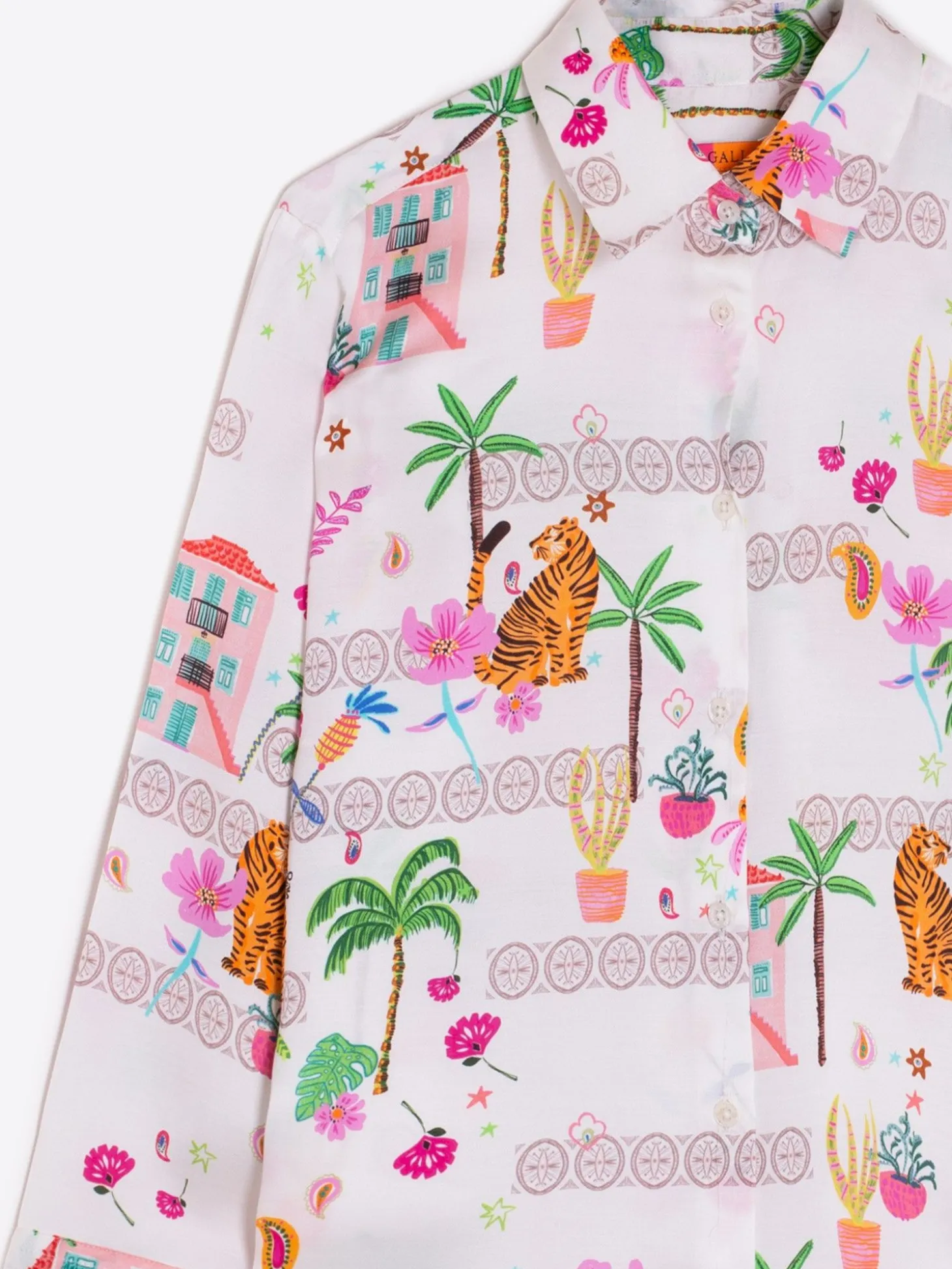 Vilagallo Camisa Sara Tiger Paradise Print Hot