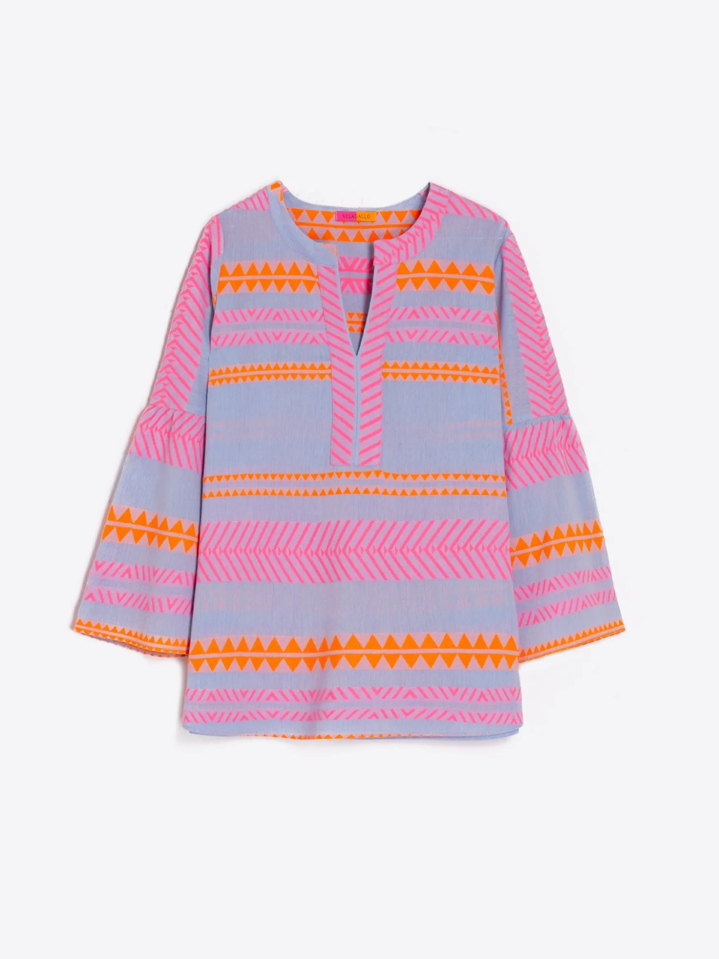 Vilagallo Camisa Tilda Milos Blue Neon Flash Sale