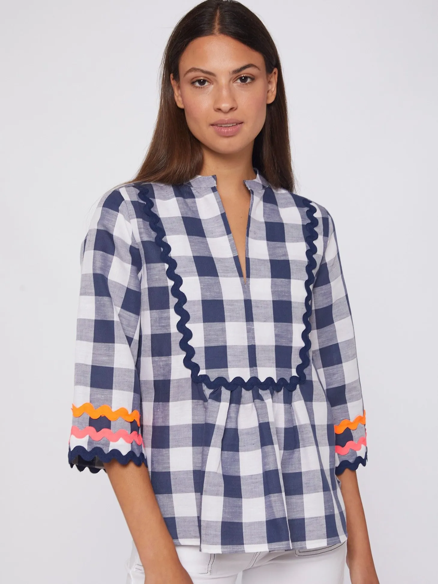 Vilagallo Camisa Vichy Navy Sale