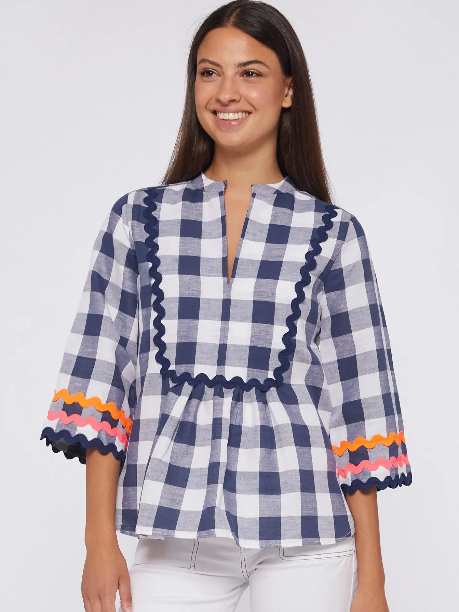Vilagallo Camisa Vichy Navy Sale