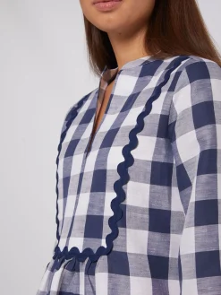 Vilagallo Camisa Vichy Navy Sale