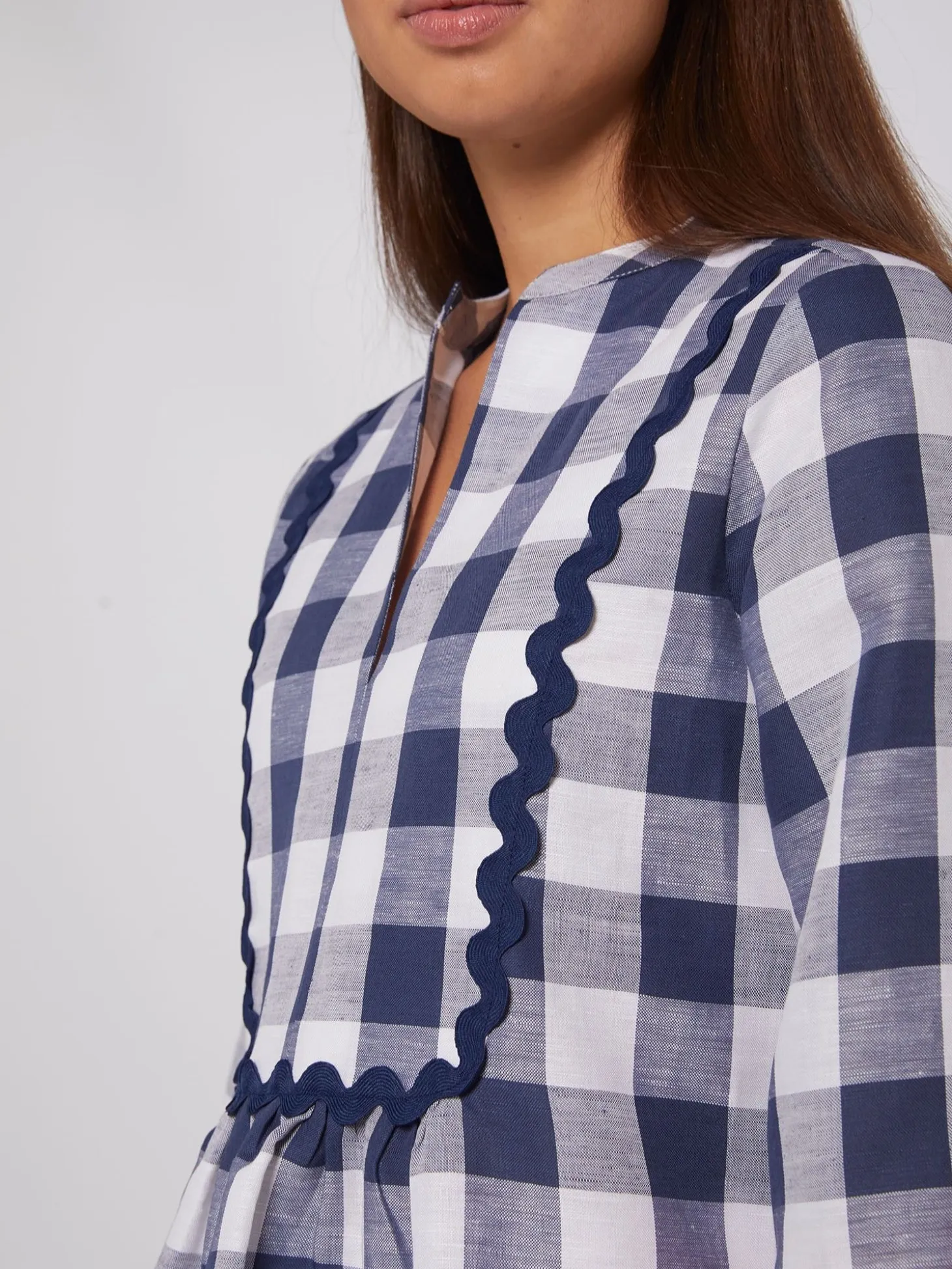 Vilagallo Camisa Vichy Navy Sale