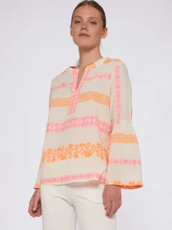 Vilagallo Camisa Volante Manga Jacquard Fluor Store