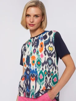 Vilagallo Camiseta Algodon Estampado Ikat Discount