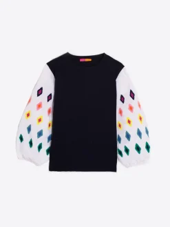 Vilagallo Camiseta Mangas Bordadas Ikat Clearance