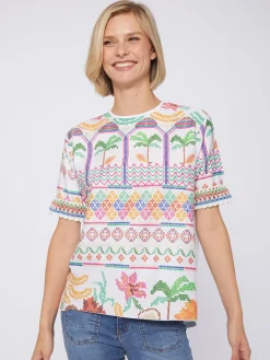 Vilagallo Camiseta Menorca Cross Stitch Print Cheap