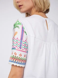 Vilagallo Camiseta Menorca Cross Stitch Print Cheap