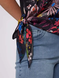 Vilagallo Camiseta Nudo Estampado Flores Pintadas Sale