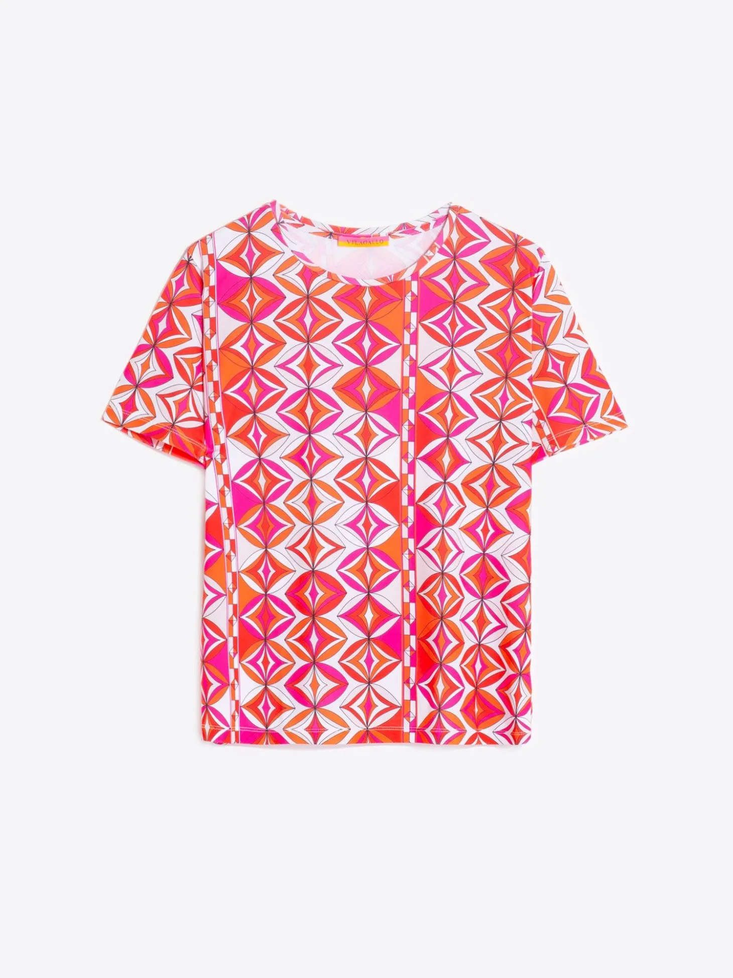 Vilagallo Camiseta Punto Estampado Geometrico Rosa Best