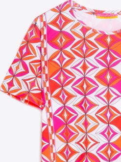 Vilagallo Camiseta Punto Estampado Geometrico Rosa Best