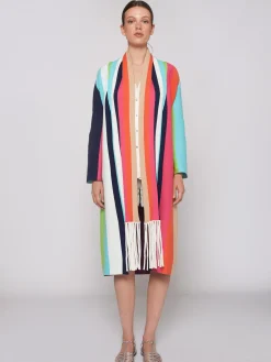 Vilagallo Cardigan Punto Rayas Multicolor Fashion