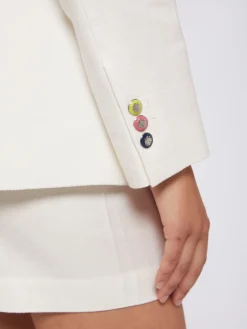 Vilagallo Chaqueta Algodon Lino Blanco Cheap