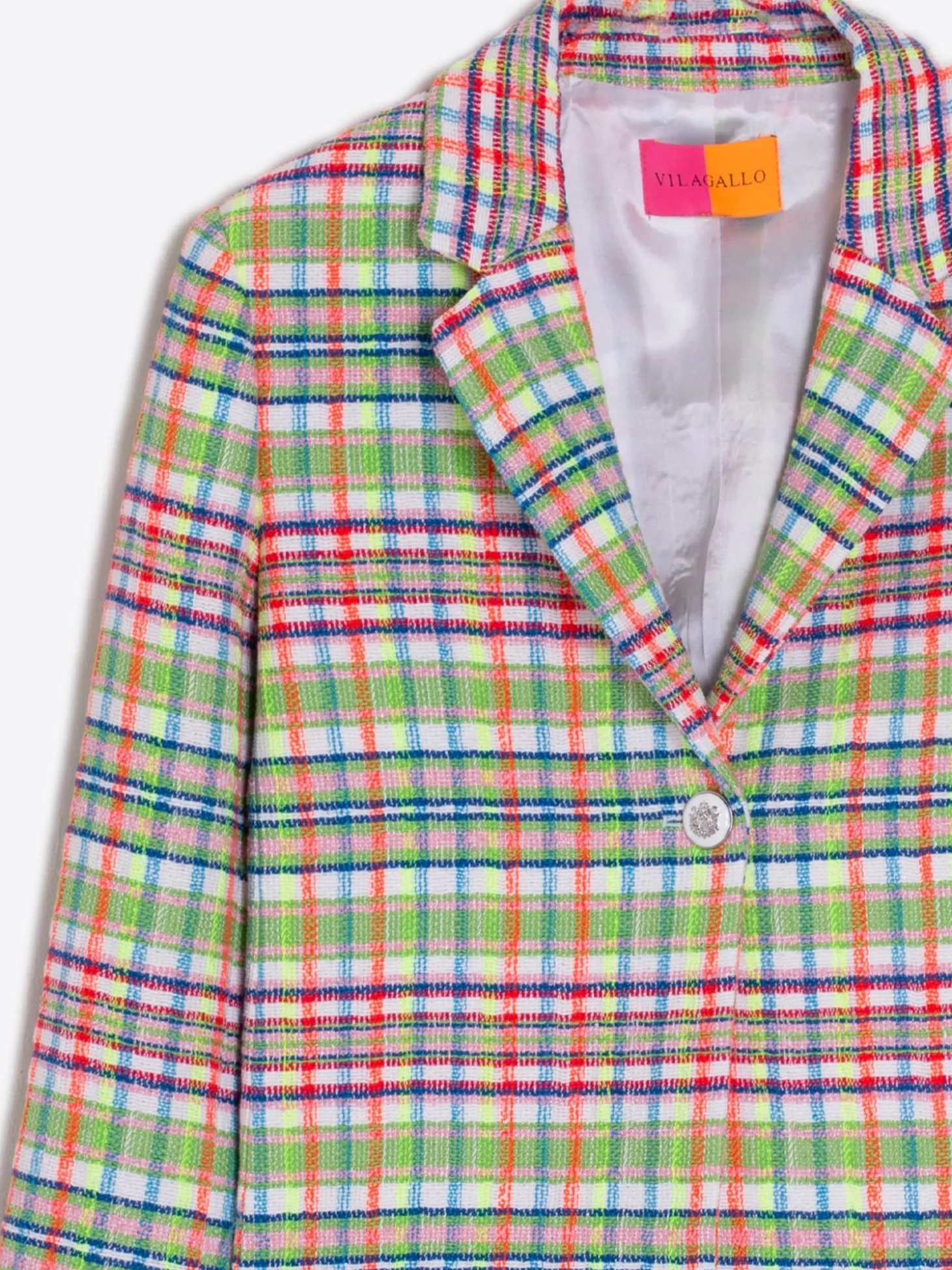 Vilagallo Chaqueta Imma Neon Check Best Sale