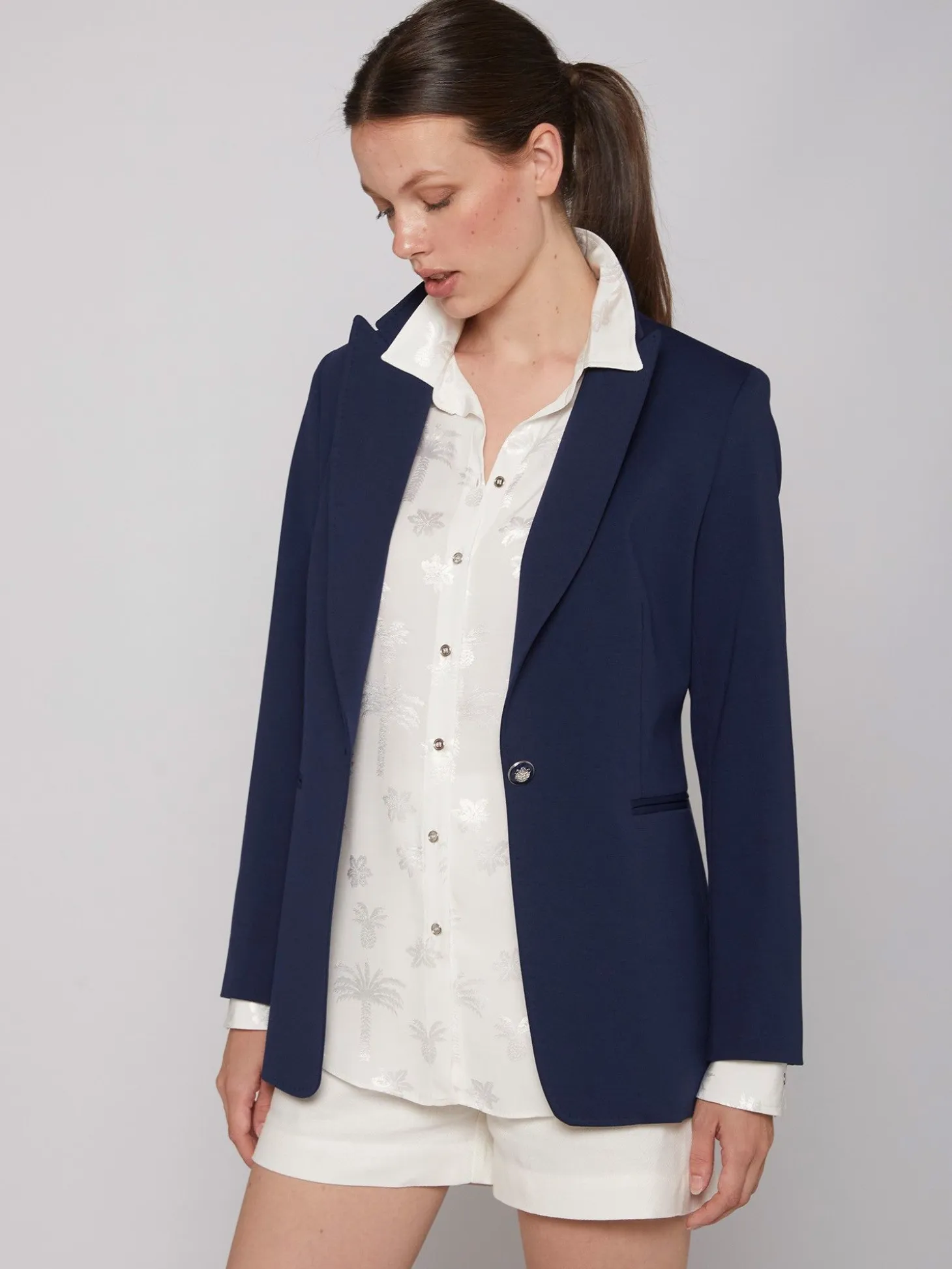 Vilagallo Chaqueta Punto Marino Perfect Fit Hot