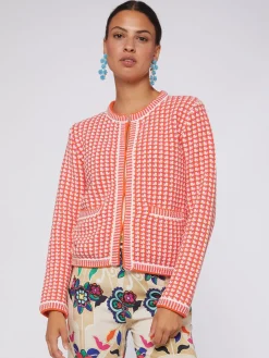 Vilagallo Chaqueta Punto Tweed Rosa Naranja Online