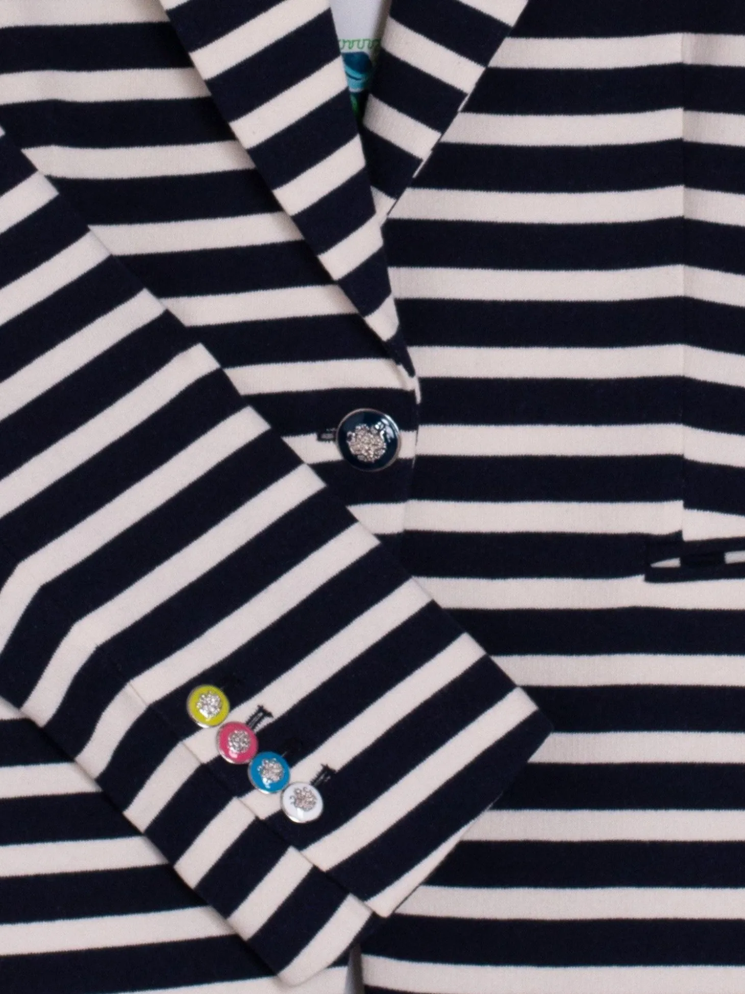 Vilagallo Chaqueta Sophia Blue Stripes Knit Sale