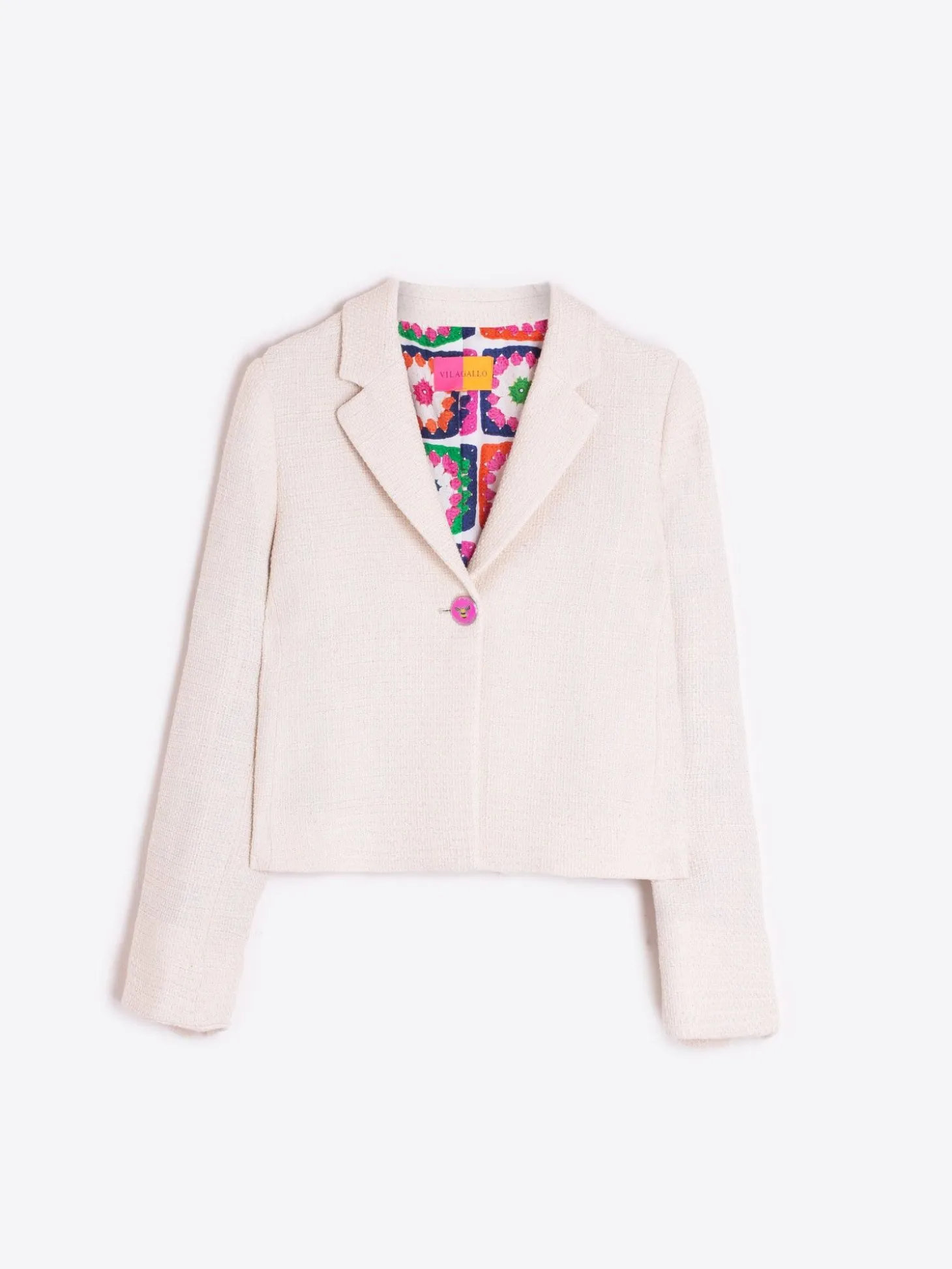 Vilagallo Chaqueta Tweed Crudo Con Lurex Outlet