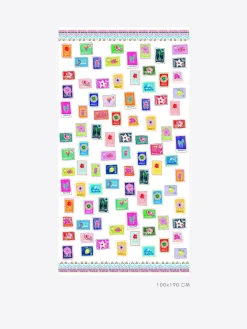 Vilagallo Fouta Mediana Estampado Sellos Flash Sale