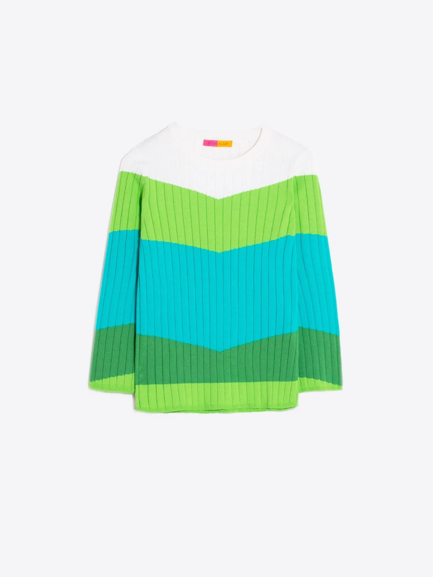 Vilagallo Jersey Punto Canale Colour Block Verde Store