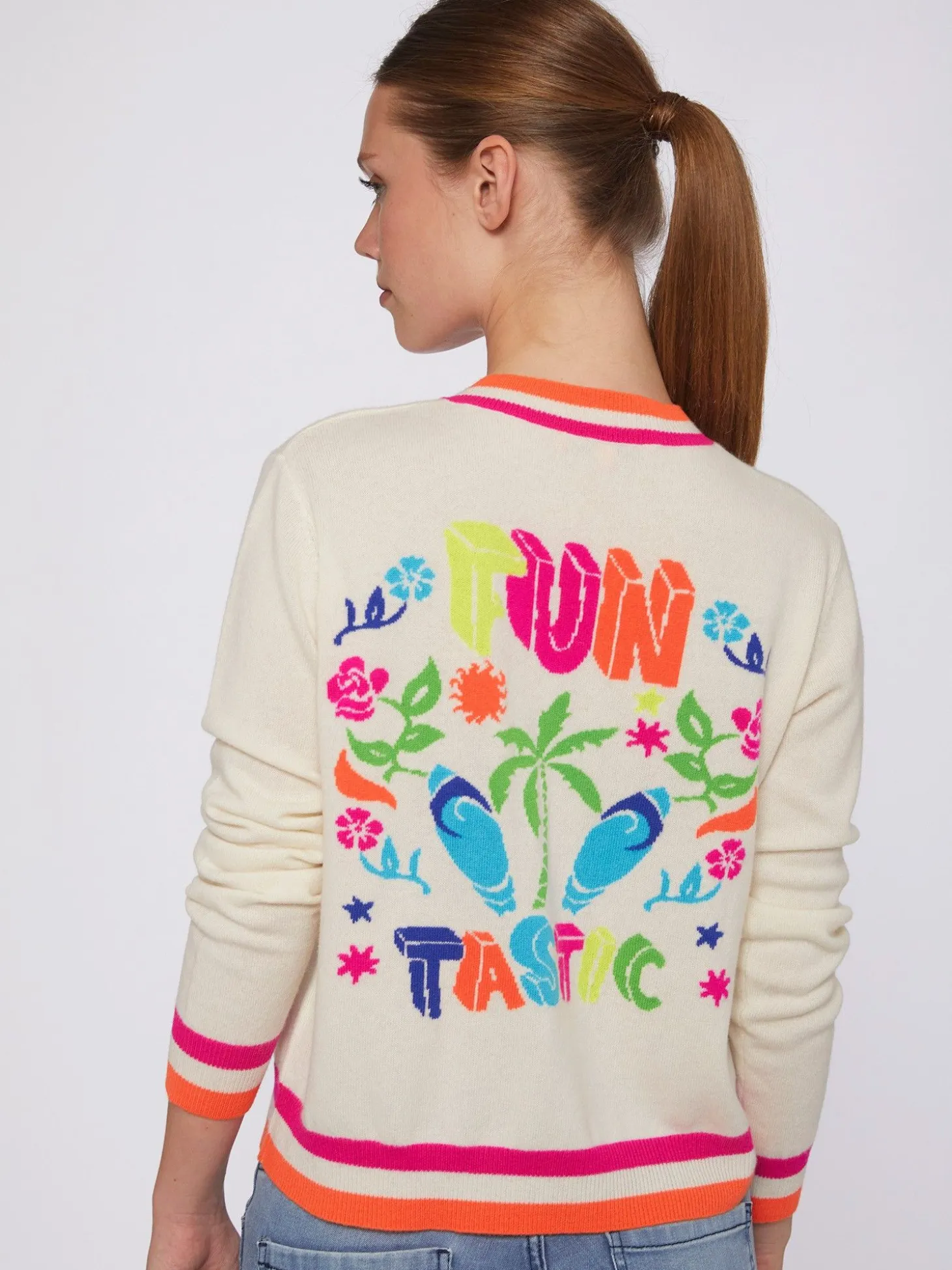 Vilagallo Jersey Punto Crudo Intarsia Funtastic Clearance