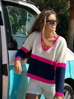 Vilagallo Jersey Punto Cuello Pico 100% Lana Merino Store