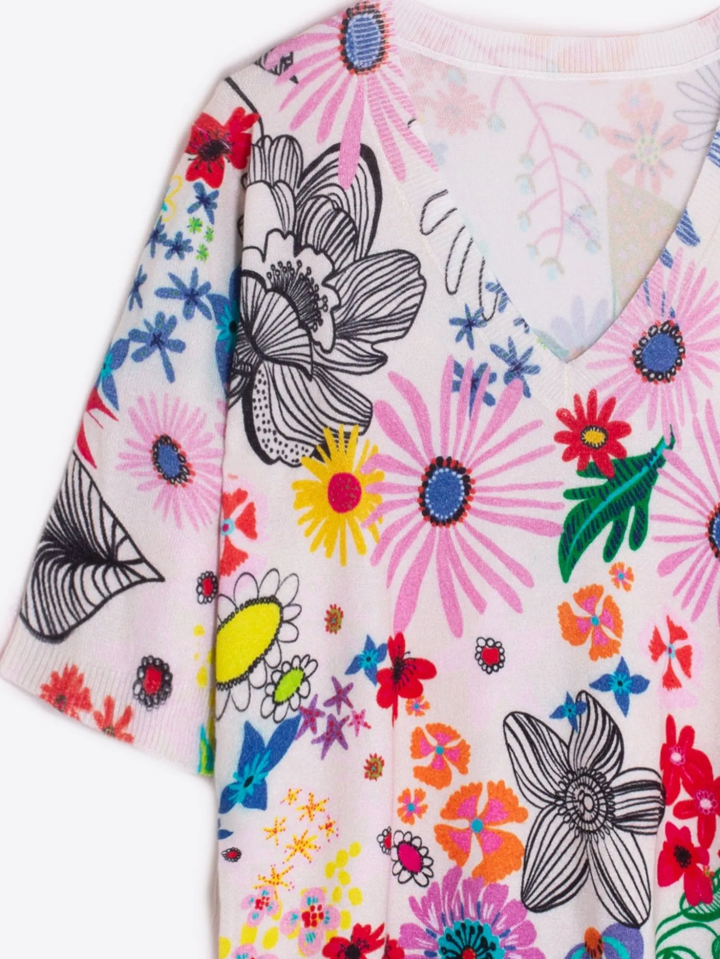 Vilagallo Jersey Punto Estampado Flores Best Sale