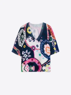 Vilagallo Jersey Punto Suzani Print Cheap