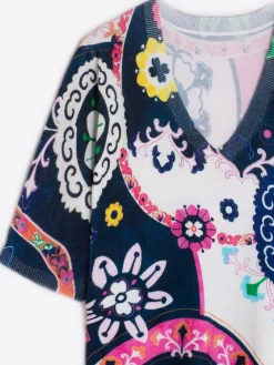 Vilagallo Jersey Punto Suzani Print Cheap