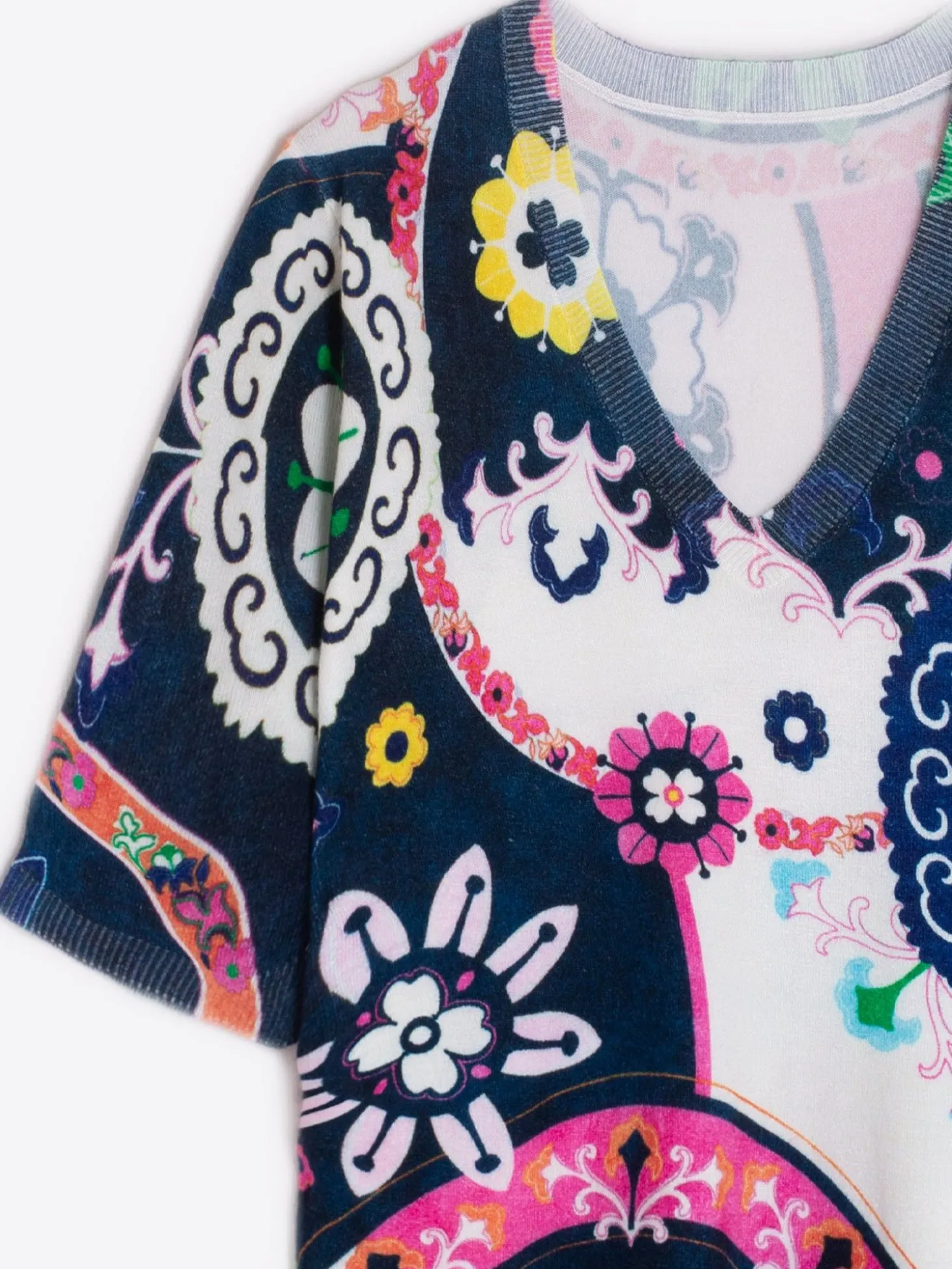 Vilagallo Jersey Punto Suzani Print Cheap