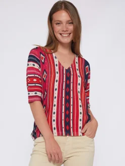 Vilagallo Knitwear Navajo Printed Pullover Navajo Best Sale