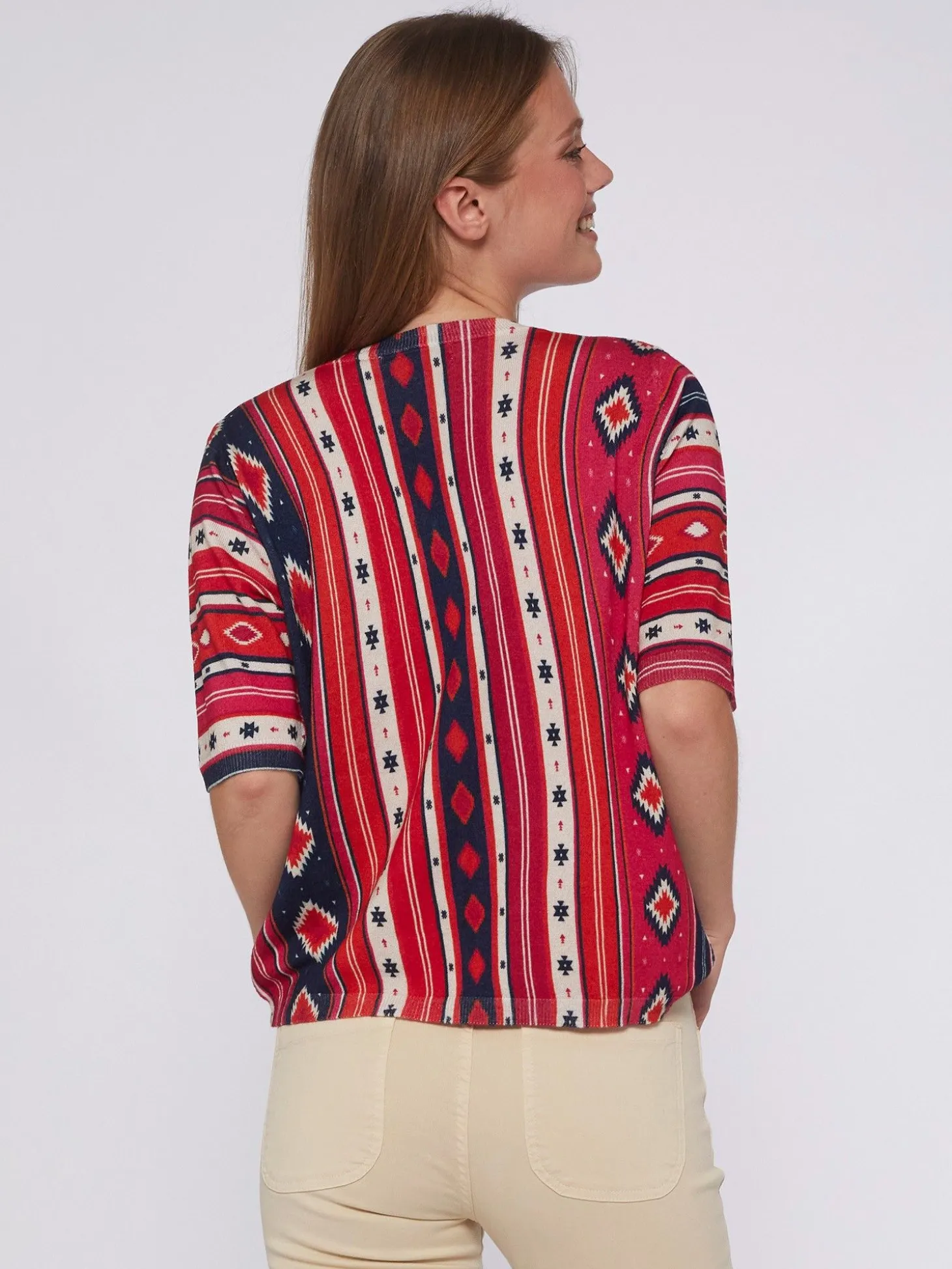Vilagallo Knitwear Navajo Printed Pullover Navajo Best Sale