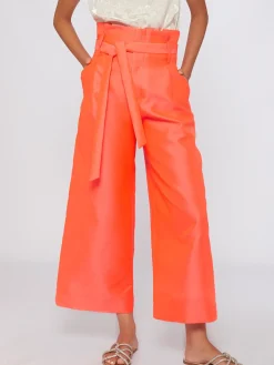 Vilagallo Pantalon Ancho Mikado Fluor Cheap