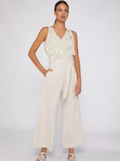 Vilagallo Pantalon Ancho Pinzas Crep Crudo Fashion