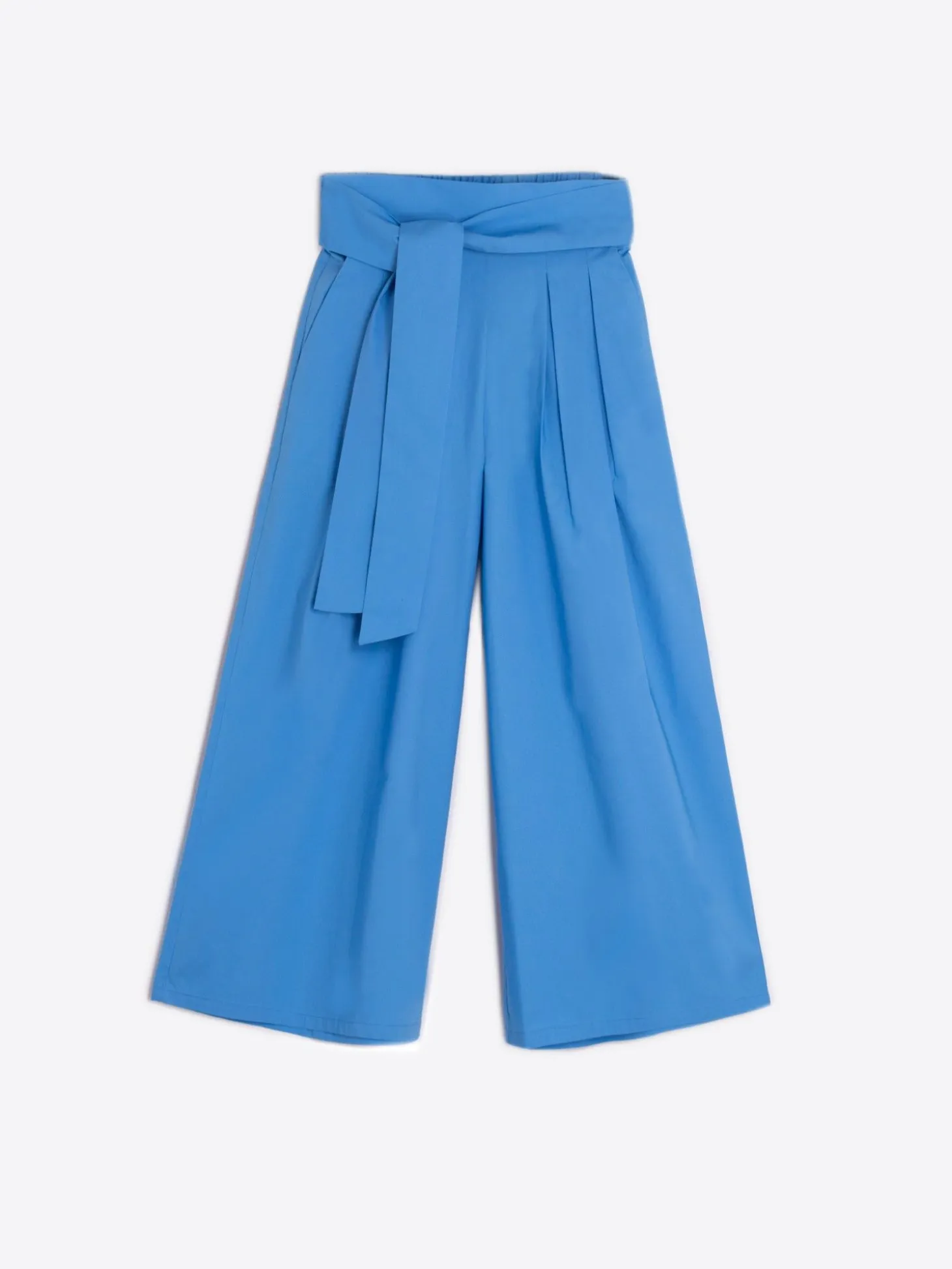 Vilagallo Pantalon Ancho Popelin Azul Clearance