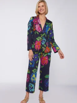 Vilagallo Pantalon Estampado Punto De Cruz Cheap