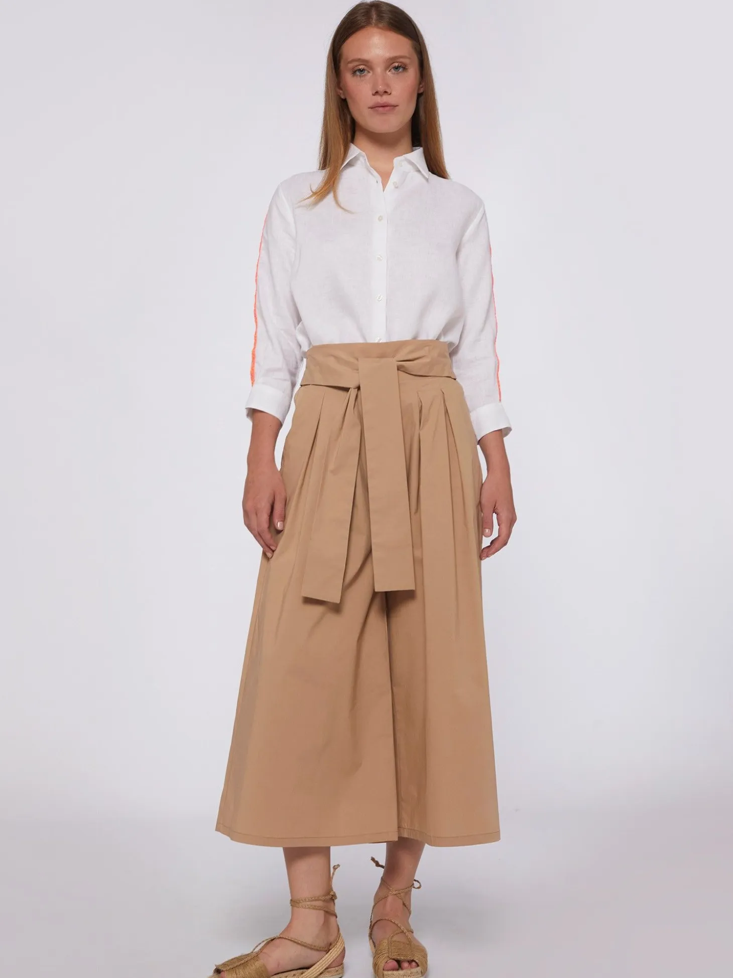 Vilagallo Pantalon Marie Beige Poplin Sale