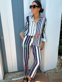 Vilagallo Pantalon Ornella Patchwork Print Online