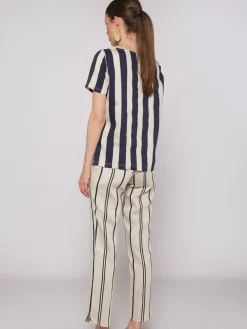 Vilagallo Pantalon Ornella Rayas Fashion