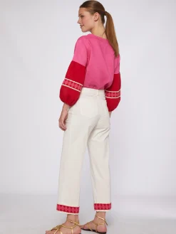 Vilagallo Pantalon Punto Blanco Con Pasaman Perfect Fit Store