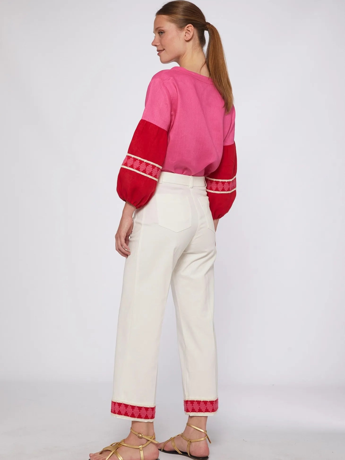 Vilagallo Pantalon Punto Blanco Con Pasaman Perfect Fit Store