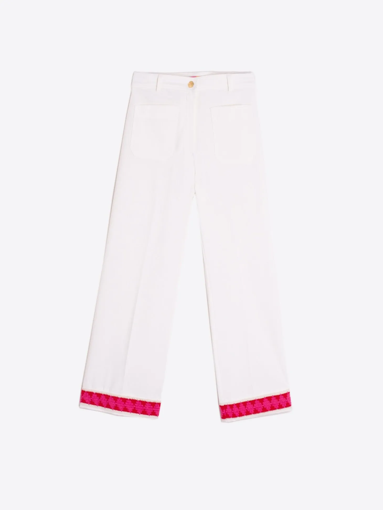 Vilagallo Pantalon Punto Blanco Con Pasaman Perfect Fit Store
