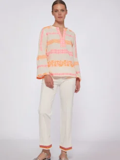 Vilagallo Pantalon Punto Blanco Con Pasaman Sale
