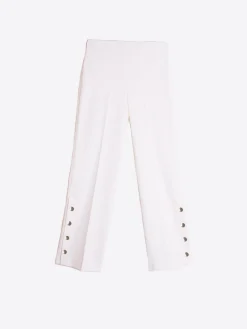 Vilagallo Pantalon Punto Blanco Perfect Fit Cheap