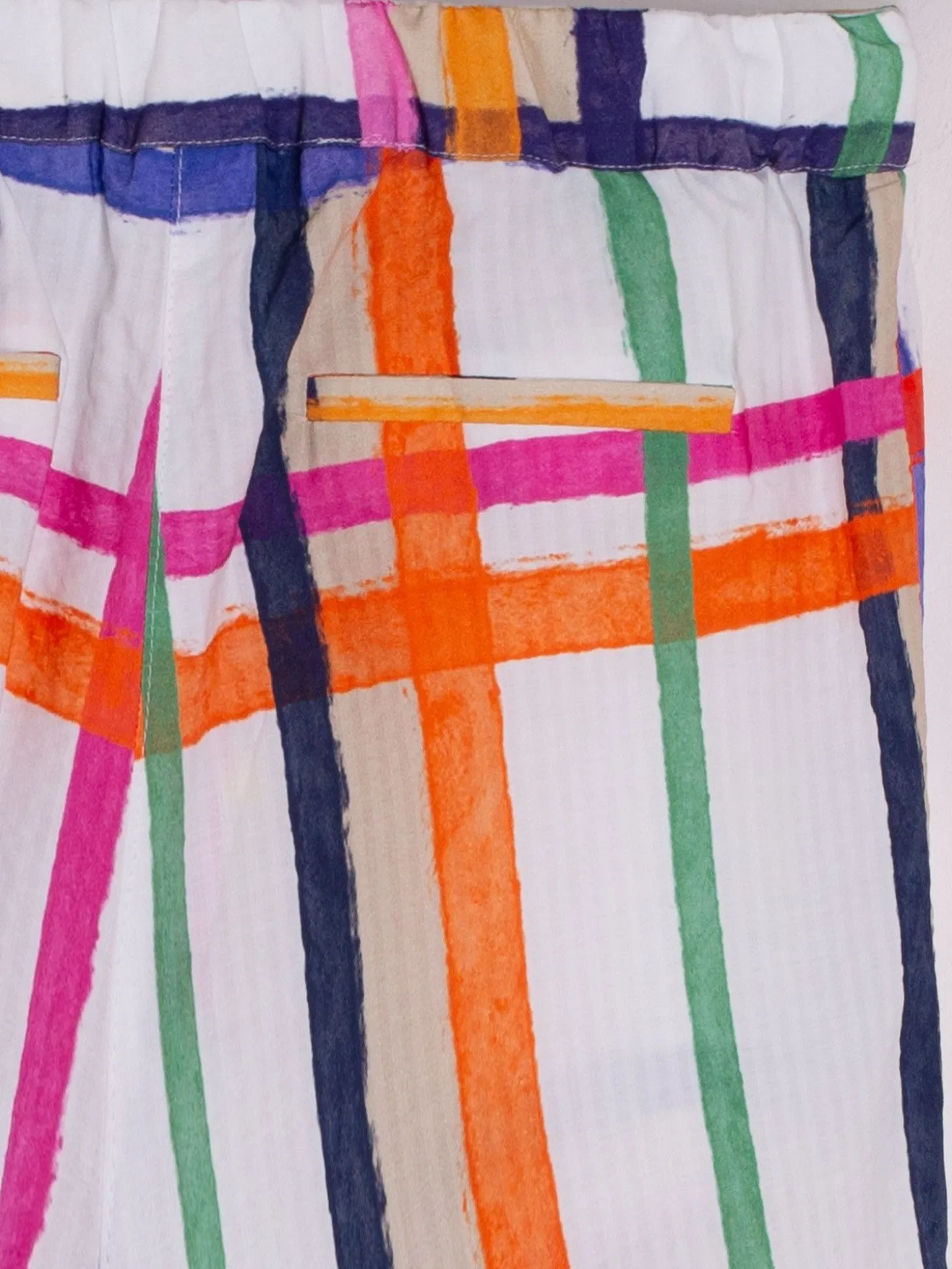 Vilagallo Pantalon Tiffany Check Watercolour Print Discount