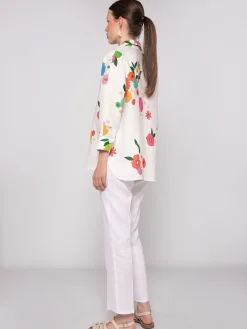 Vilagallo Pantalon Tiffany White Linen Best Sale