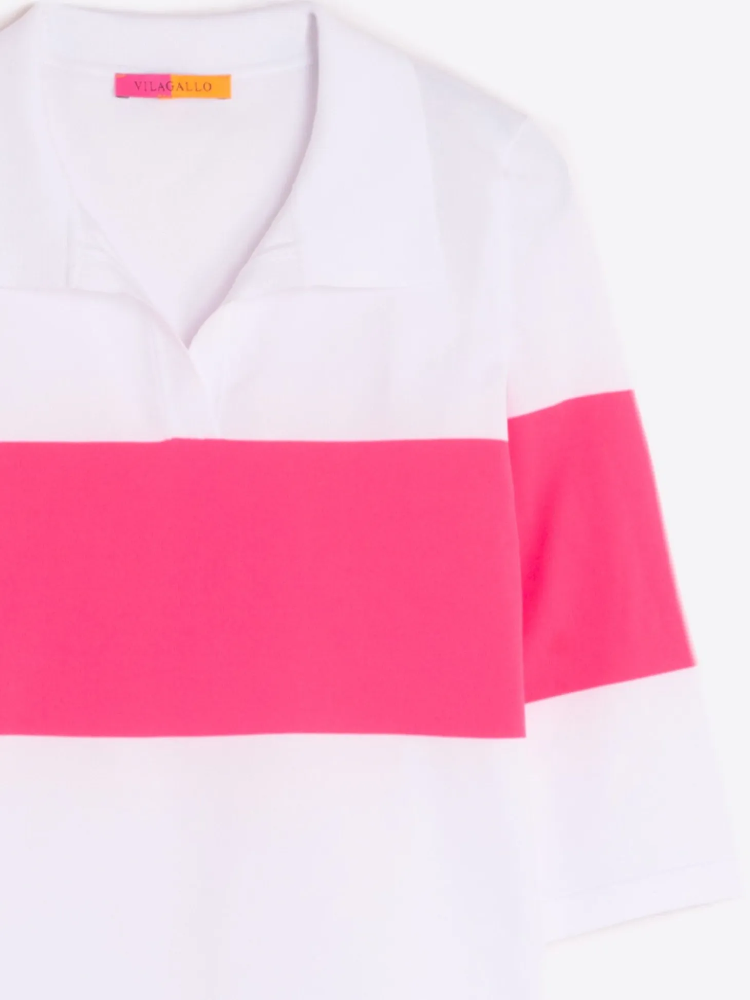Vilagallo Polo Punto Banda Rosa Fluor Cheap