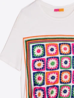Vilagallo T-Shirt Victoria Granny Square Flash Sale