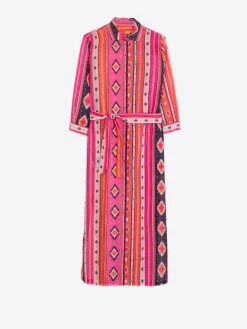Vilagallo Vestido Algodon Estampado Navajo New