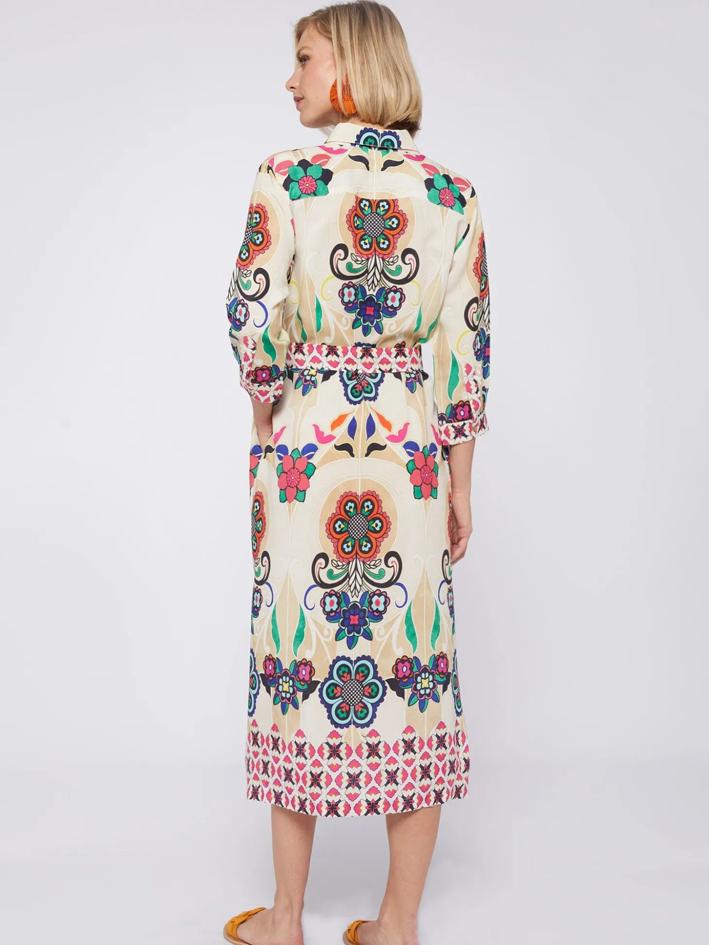 Vilagallo Vestido Camisero Floral Noveau Print Shop