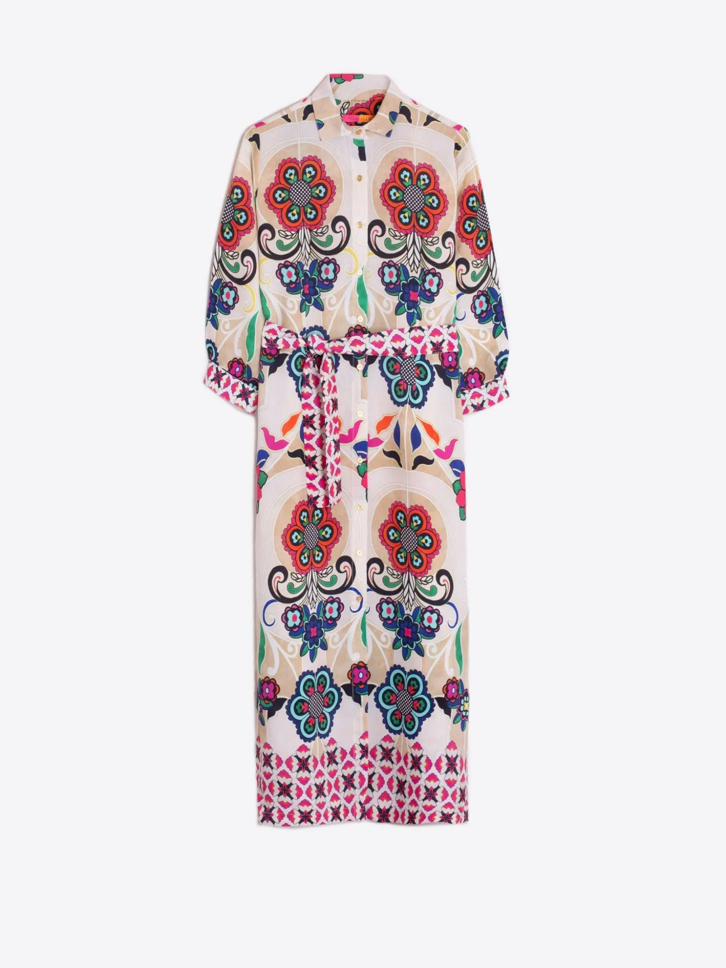 Vilagallo Vestido Camisero Floral Noveau Print Shop